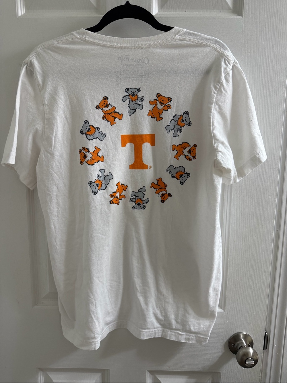 White Tennessee Volunteers T Shirt UT Grateful Dead Dancing Bears University L